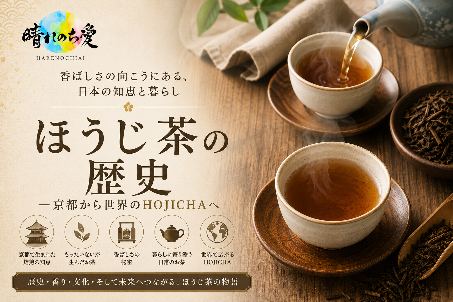 ほうじ茶の歴史｜香ばしさの向こうにある、日本の知恵と暮らし――京都から世界のHOJICHAへ